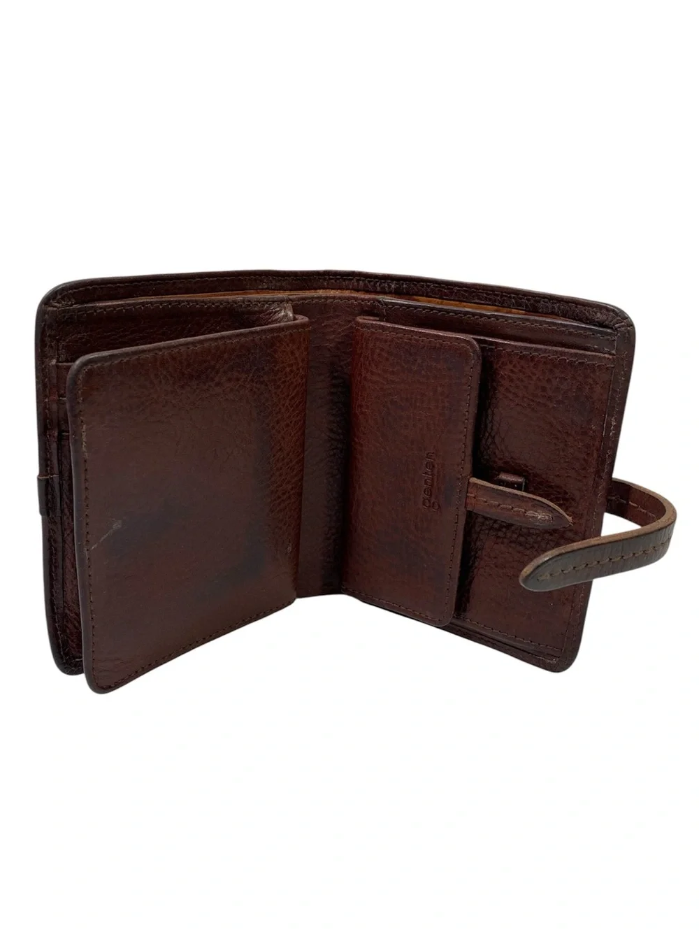 Genten Japan Artisan Brown Leather Compact Bifold Wallet - Beautiful Patina